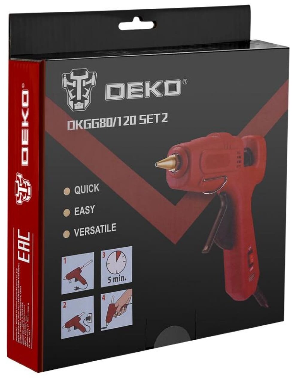 Клеевой пистолет DEKO DKGG80/120 [063-4976] - фото №2
