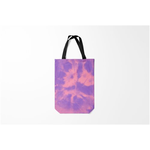 фото Сумка-шоппер / 31х42 см / популярные иллюстрации / лето фиолетовый тай дай burnettie