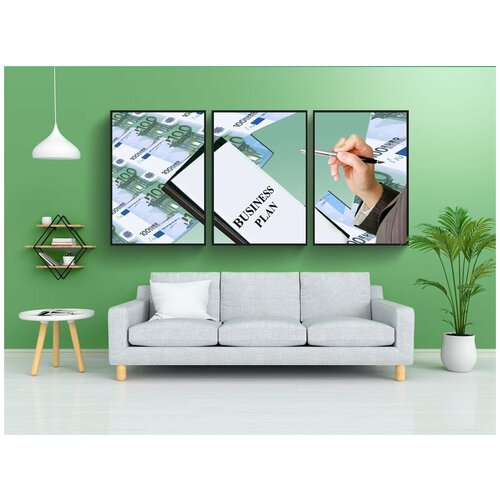 фото Набор модулных постеров для интерьера "бизнес, план, запись" 60x90 см. в тубусе, без рамки lotsprints