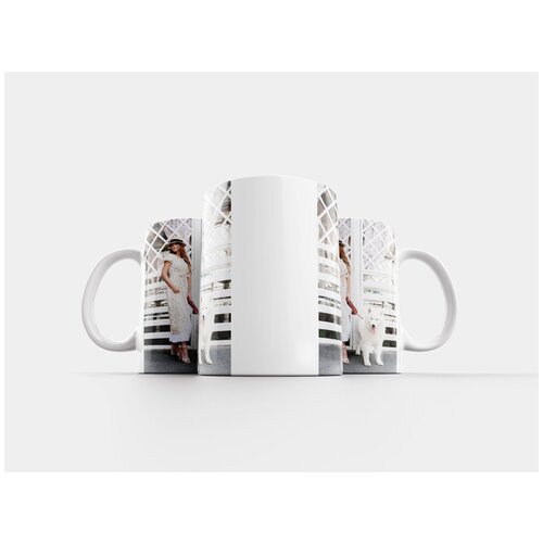 фото Кружка "девушка, собака, портрет" 320 мл lotsprints