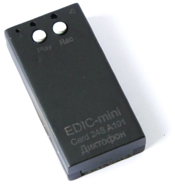 Диктофон для скрытой записи разговора Эдик мини Card24S A101 - мини диктофон диктофон с распознаванием речи запись на диктофон во время разговора подарочная упаковка