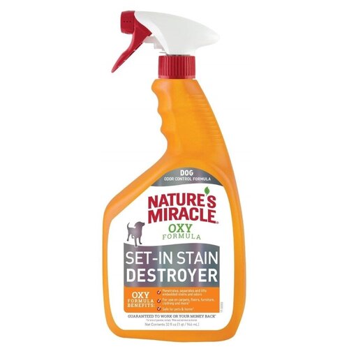 Nature's Miracle Dog Oxy Formula Spray уничтожитель пятен и запахов для собак Окси-формула 946мл