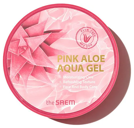 Успокаивающий гель для лица и тела с алоэ The Saem Pink Aloe Aqua Gel, 300 мл