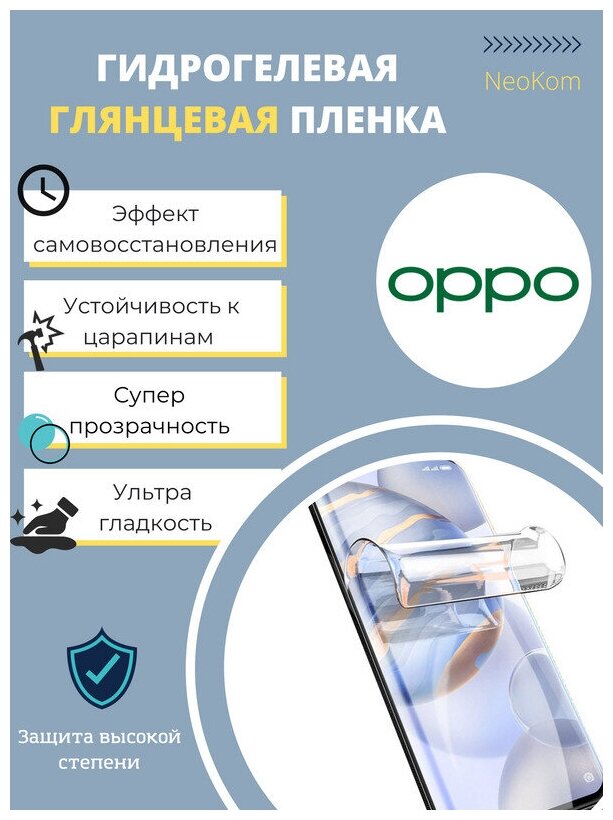 Гидрогелевая защитная пленка для Oppo A95 5G (на экран) - Глянцевая