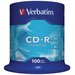 Диски CD-R VERBATIM 700 Mb 52х, комплект 100 шт, Cake Box, 43411