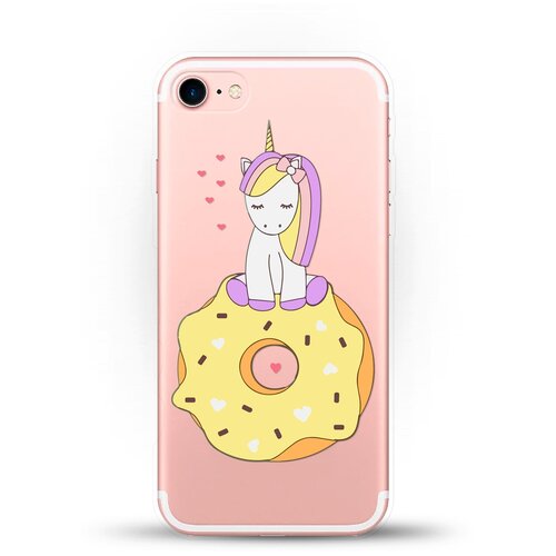 фото Силиконовый чехол единорог на пончике на apple iphone se (2020) andy & paul