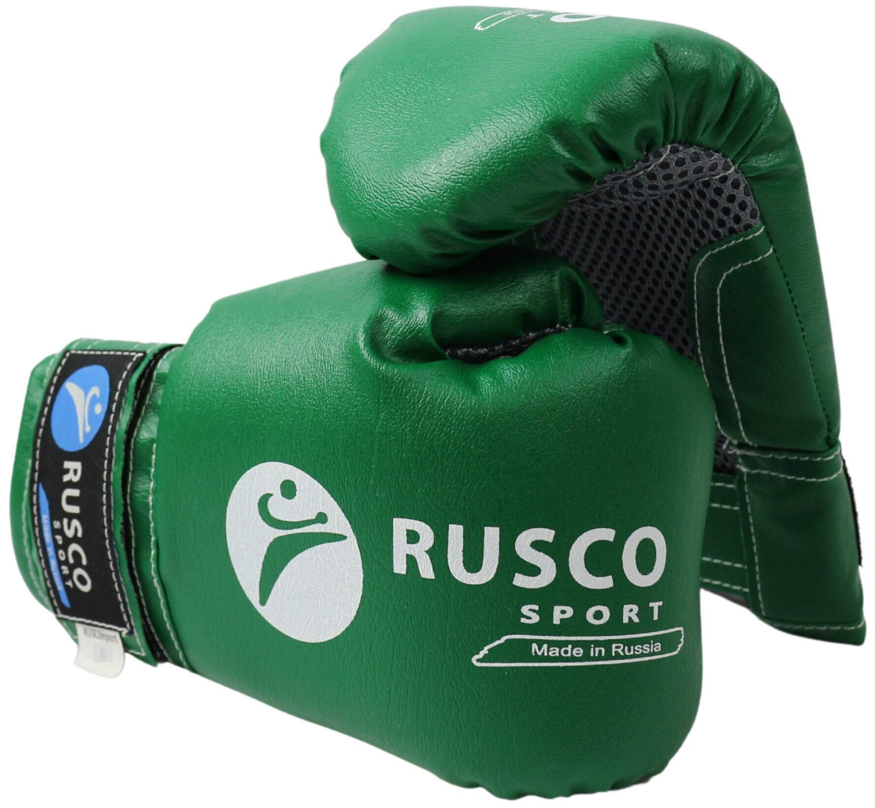 Перчатки боксерские RuscoSport зеленый 6 oz (унций)