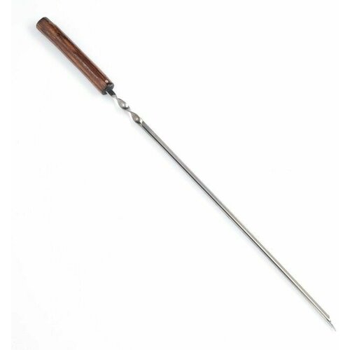 Шампур уголок, с деревянной ручкой Эко рабочая часть - 50 см, 73 х 1.2 см, сталь - 2 мм