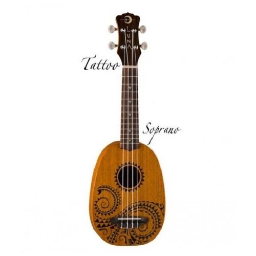 LUNA UKE TATTOO укулеле-сопрано с чехлом