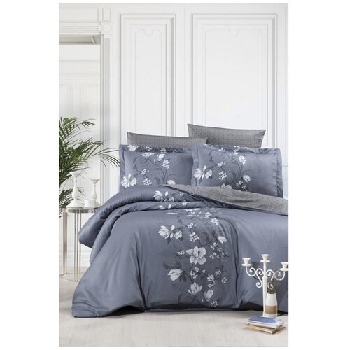 Постельное белье First Choice Сатин Евро - Evan Indigo