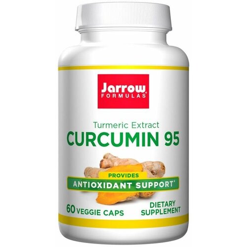 Куркумин 500мг Jarrow Formulas Curcumin 95, 60 капсул, для суставов, иммунитета, сердца, мозга, печени