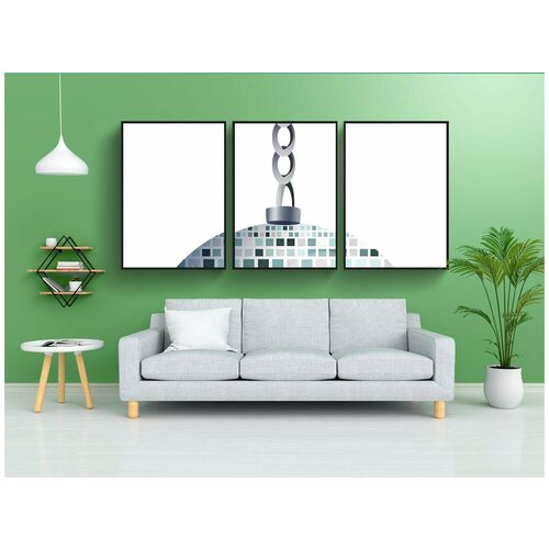 фото Модульный постер "диско шар, зеркальный шар, мерцающий мяч" 180x90 см. из 3х частей в тубусе, без рамки lotsprints