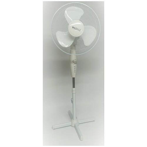 Вентилятор напольный Kelli KL-1015 с таймером 40 см 120 Вт белый 196400₽