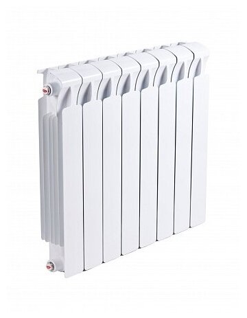 Радиатор биметаллический монолитный Rifar Monolit Ventil 500 10 секций белый