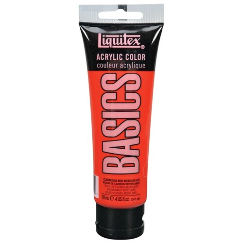 Liquitex Краска акриловая Basics, 151 кадмий красный средний (имит.) liquitex краска акриловая basics 510 кадмий красный светлый имит