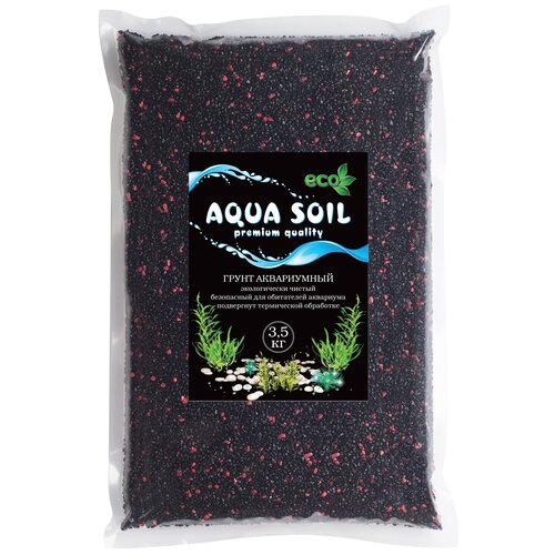 Грунт микс черный /розовый каменная крошка фракция 2-3 мм, 3,5кг, AQUA SOIL