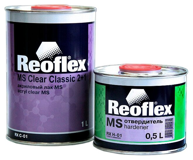 Лак акриловый Reoflex MS 2+1 Clear Classic 1 л. с отвердителем 0,5 л.