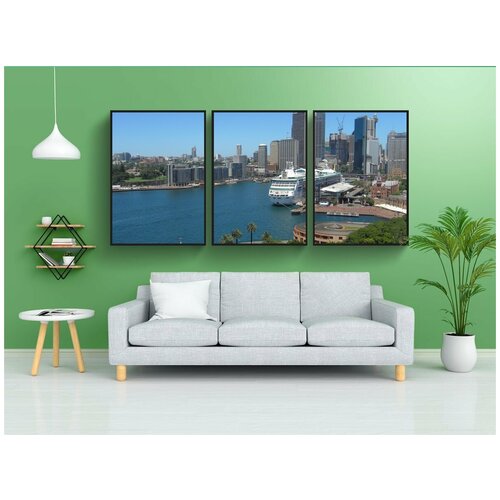 фото Набор модулных постеров для интерьера "сидней, австралия, линия горизонта" 60x90 см. в тубусе, без рамки lotsprints