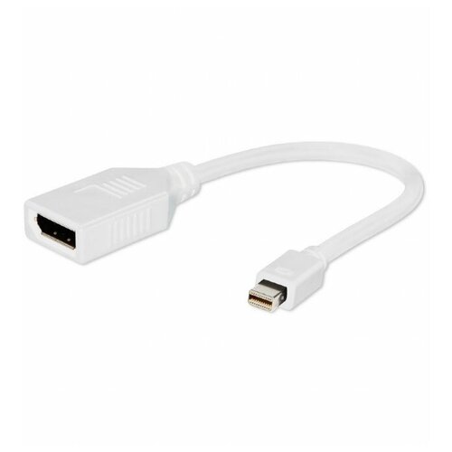 кабель minidisplayport dvi gembird cc mdpm dvim 6 вилка вилка длина 1 8 метра Аксессуар Gembird Cablexpert miniDisplayPort - DisplayPort 20M/20F A-mDPM-DPF-001-W White