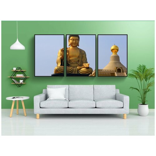 фото Набор модулных постеров для интерьера "тайвань, большой будда, статуя будды" 60x90 см. в тубусе, без рамки lotsprints