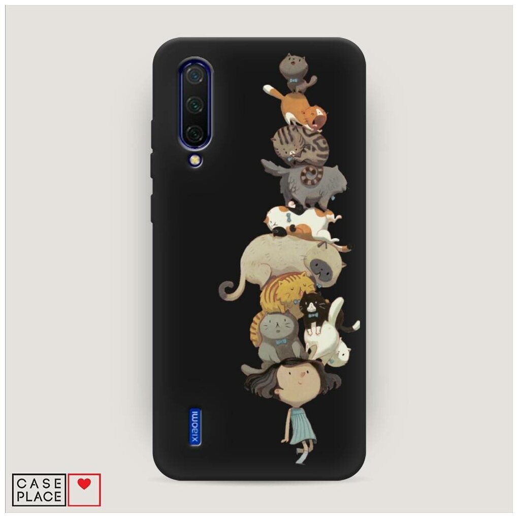 Матовый силиконовый чехол "Котобашня" на Xiaomi Mi A3 Lite / Сяоми Ми А3 Лайт
