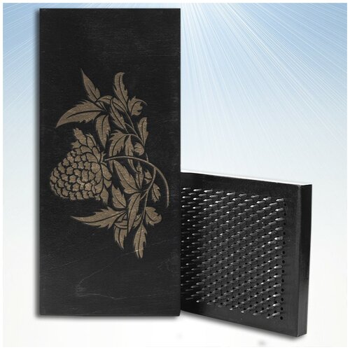 фото Доска садху / доска с гвоздями / доска для йоги / растения цветы - 1327, черная сила души и тела