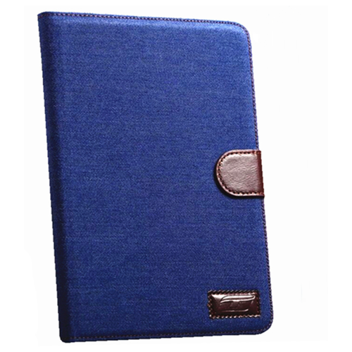 фото Чехол-обложка mypads для samsung galaxy tab a 10.5 sm-t590 (2018) / samsung galaxy tab a 10.5 sm-t595 (2018) синий из настоящей джинсы с визитницей и застежкой