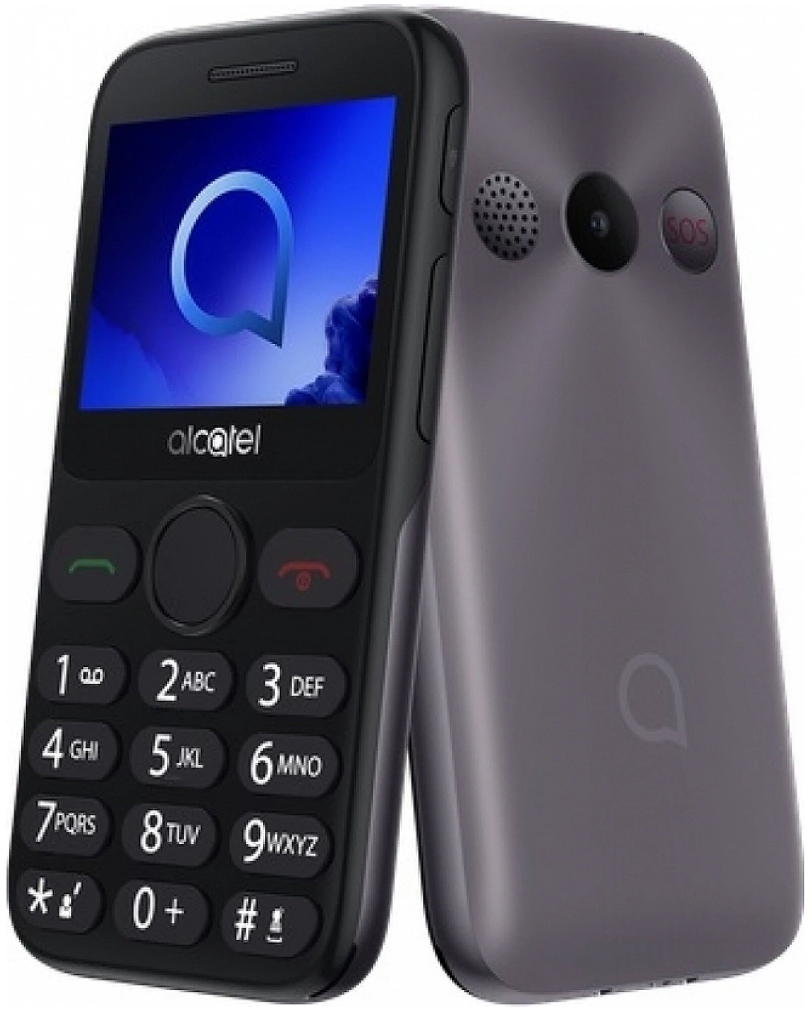 Мобильный телефон Alcatel 2019G серый 1Sim 2.4" TFT 240x320 Thr-X 2Mpix