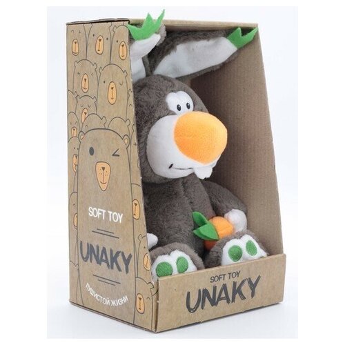 фото Мягкая игрушка unaky в подарочной коробке кролик топ, музыкальный unaky soft toy