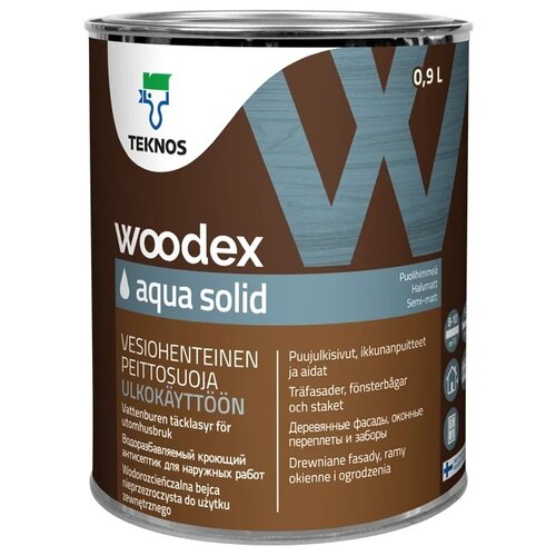 TEKNOS пропитка Woodex Aqua Solid, 1.1 кг, 0.9 л, бесцветный
