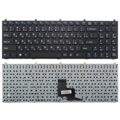 Клавиатура для ноутбука DNS C5500 W765K W76T черная с рамкой плоский Enter 1330₽