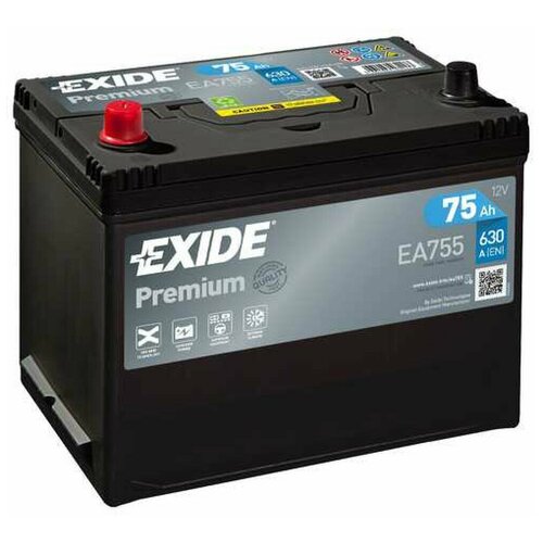 Аккумулятор Exide Premium EA755 75 Ач 630А прям. пол.