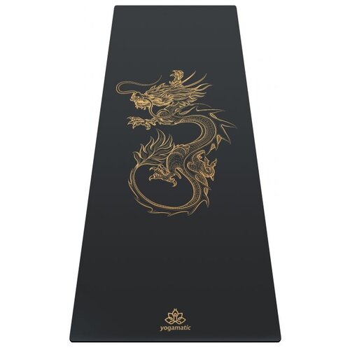 фото Каучуковый коврик для йоги dragon grey gold 185*68*0,4 см yogamatic