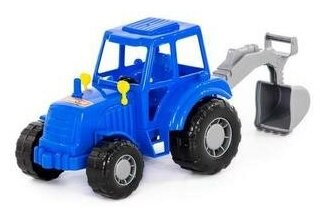 Трактор с лопатой, цвет синий (в сеточке) Полесье 5244424 .