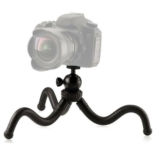 Штатив держатель трипод тринога для фотоаппарата и видеокамеры фото видео съемки GSMIN BM-24 гибкий (Черный)
