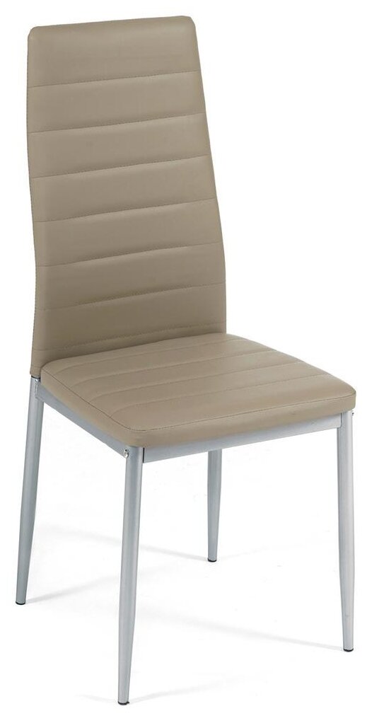 Стул Easy Chair (mod. 24) / 1 шт. в упаковке металл/экокожа, 40x42x95.5, пепельно-коричневый/серый