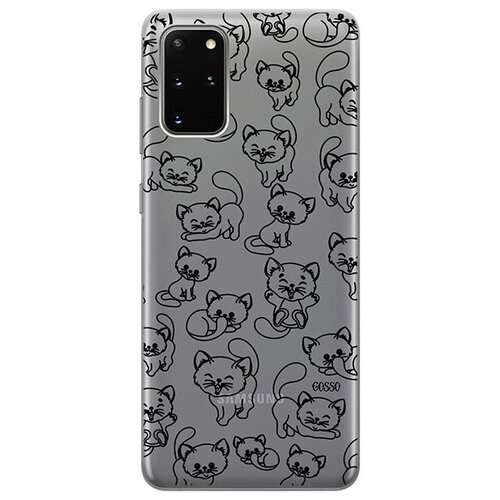 Ультратонкий силиконовый чехол-накладка для Samsung Galaxy S20+ с 3D принтом Cute Kitties ультратонкий силиконовый чехол накладка для samsung galaxy s20 с 3d принтом space