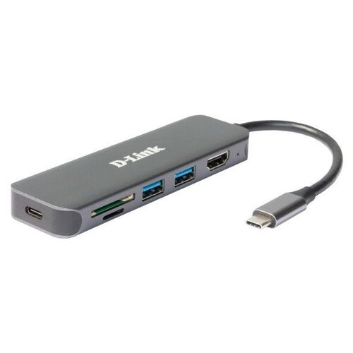 Док-станция с разъемом USB Type-C D-Link DUB-2327/A1A док станция с разъемом usb type c d link dub 2327 a1a