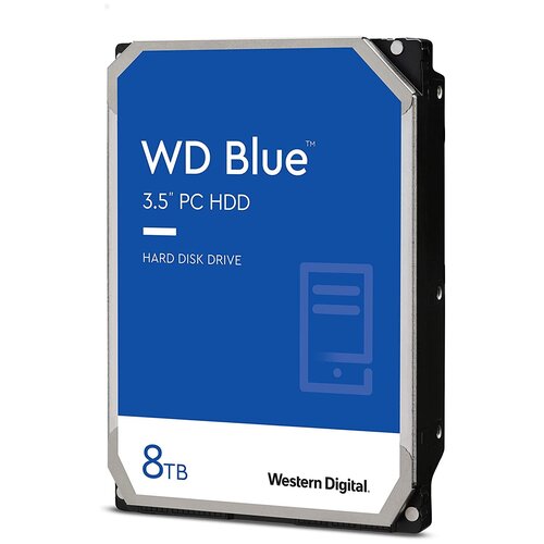 Жесткий диск WD Blue WD80EAZZ, 8ТБ, HDD, SATA III, 3.5