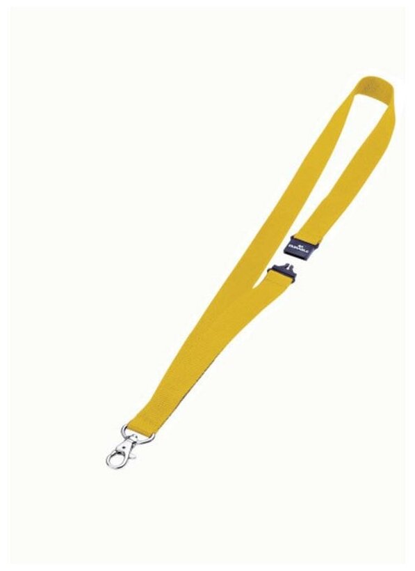 Шнурок для бейджа "Durable" 44 см 20 мм желтый