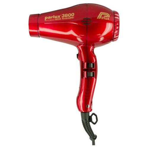 Профессиональный фен Parlux 3800 Eco Friendly красного цвета с ионизацией 6 режимов сушки 2 насадки 1400000₽