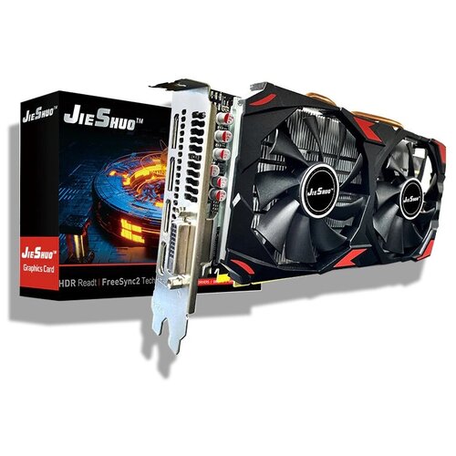 Игровая видеокарта JIESHUO AMD RX 580 8 Гб 2048SP GDDR5 256Bit PCI Express 30 16 1120000₽