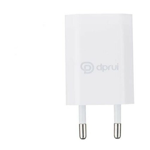 Сетевое зарядное устройство DPRUI SP08, USB, 1 А, белое