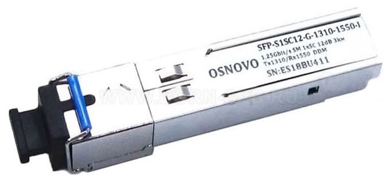Оптический SFP-модуль Osnovo SFP-S1SC12-G-1310-1550-I