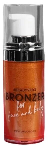 Beauty Fox Бронзер-хайлайтер для лица и тела Glitter bomb, оттенок №1, розовое золото, 20 мл