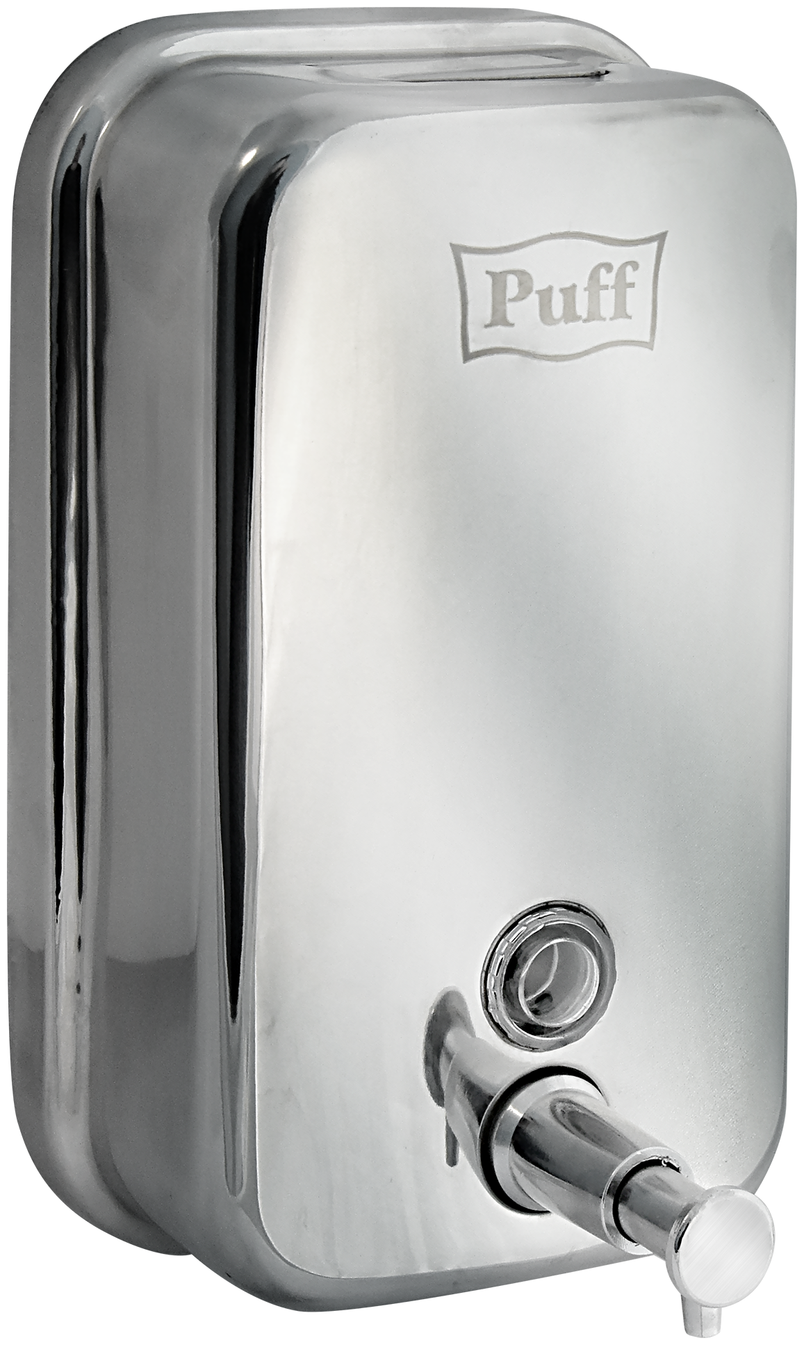 Дозатор для жидкого мыла из нержавеющей стали PUFF-8615, полированный, 1000 мл, 22х13х13 см