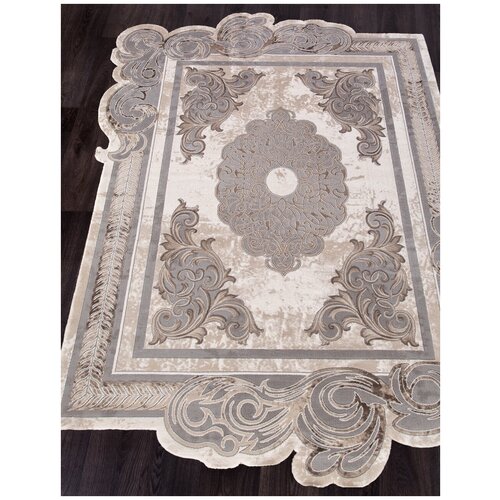 Ковер 00856C - GREY / BROWN - Прямоугольник - коллекция SAFIR 2.34x3.40