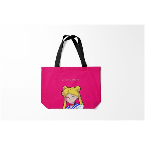 фото Сумка-шоппер / 46х35 см / аниме / sailor moon existing is exhausting burnettie