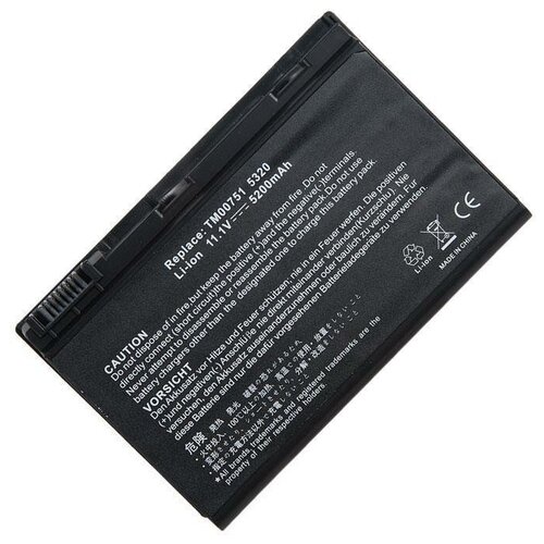 Аккумулятор для ноутбука Acer Extensa 5220, 5620, TravelMate 5530, 5720 Series (11.1V, 5200mAh, 58Wh). PN: TM00742, GRAPE34 аккумулятор tm00741 grape32 для acer travelmate 5310 5320 5520 5720 7520 7720 6410 6460 extensa 5210 5220 5620