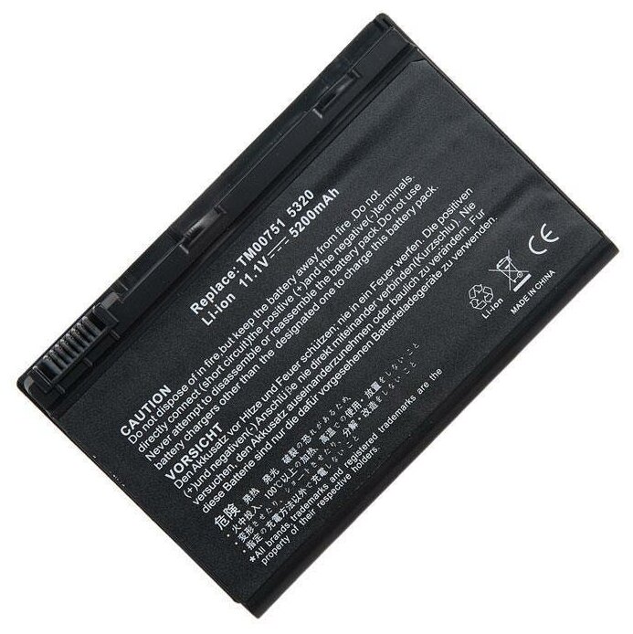 Аккумулятор для ноутбука Acer Extensa 5220 5620 TravelMate 5530 5720 Series (11.1V 5200mAh 58Wh). PN: TM00742 GRAPE34